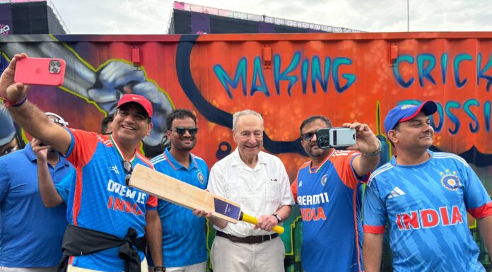 Schumer at India Cricket World Cup Match over the weekend Schumer