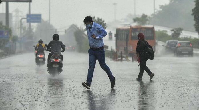 Sudden rainfall brings respite from heat in Delhi Delhi
