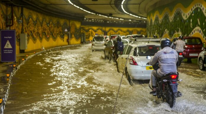 BJP hits out at AAP after waterlogging reported in several parts of Delhi Waterlogging