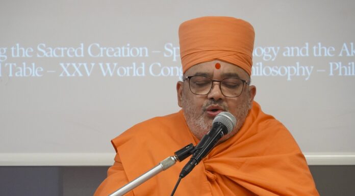 Akshar-Purushottam Darshan presented at the World Congress of Philosophy in Rome world Congress of Philosophy