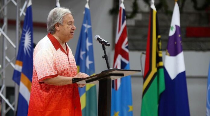 Guterres calls for urgent funding to address rising sea levels from Tonga