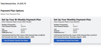 payment plan calculator