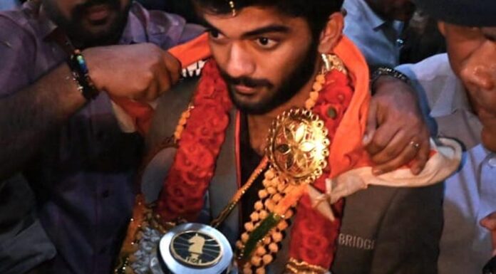 Youngest World Chess Champion D Gukesh receives hearty welcome at Chennai Airport D Gukesh