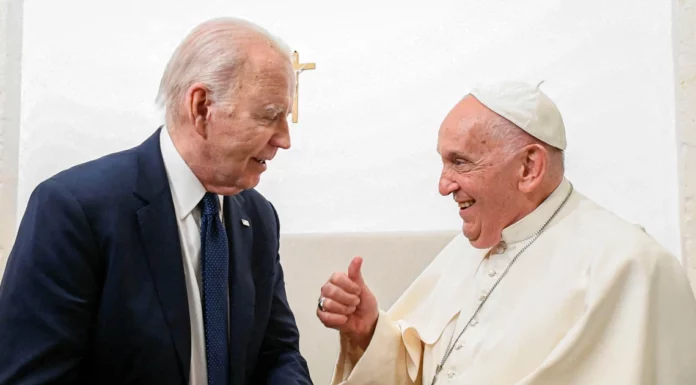 US President Biden awards Pope Francis the Presidential Medal of Freedom with Distinction Pope Francis