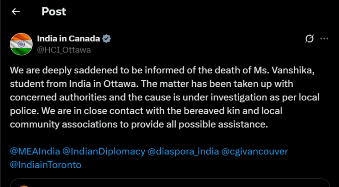 Indian student Vanshika found dead in Canada, family suspects murder Vanshika