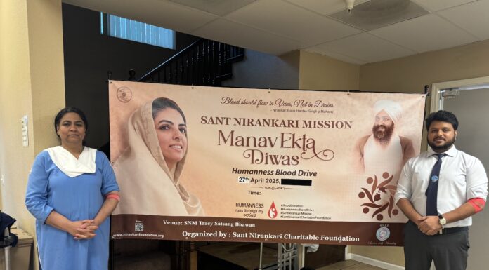 SNM Greater San Francisco Center organizes a Blood Drive in Tracy celebrating Human Unity Day Human Unity Day