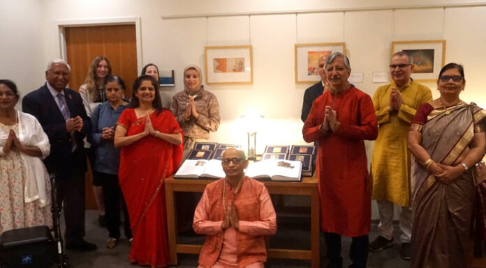 Historic Donation of “Encyclopedia of Hinduism” to Chapman University Library by devotee-owned Irvine Hindu Mandir Irvine Hindu Mandir
