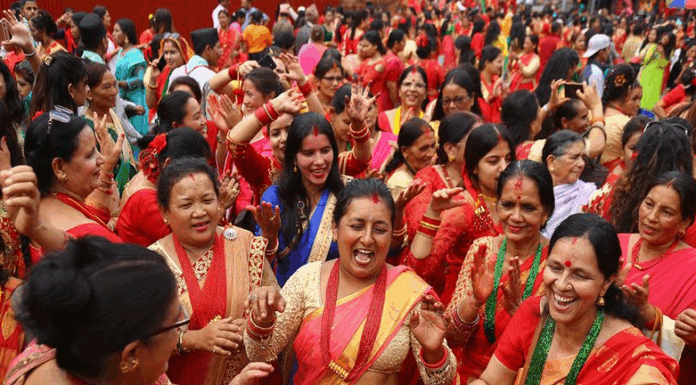 Nepali Hindu women observe “Teej”, sharing pain and anxiety Nepali Hindu