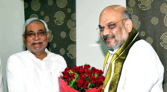 CM Nitish Kumar and Amit Shah hold closed-door meet in Patna Amit Shah