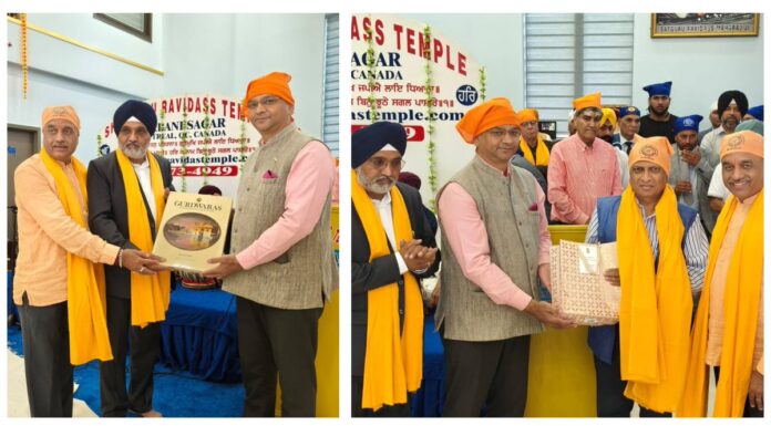 Indian Envoy to Canada attends Nagar Kirtan celebrating 421st Parkash Purab of Guru Granth Sahib in Montreal Nagar Kirtan