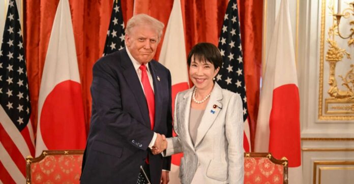 Japan PM Takaichi With US Prez Trump Trump