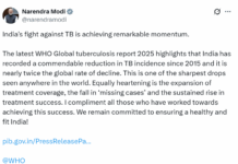India’s fight against TB is achieving remarkable momentum: PM Modi TB