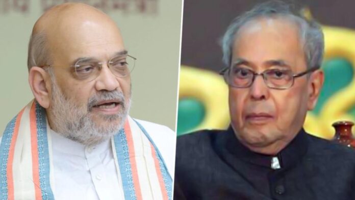 Amit Shah pays tribute to former President Pranab Mukherjee Pranab Mukherjee