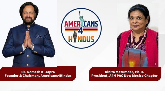 Americans4Hindus expands national reach with launch of New Mexico Chapter Americans4Hindus