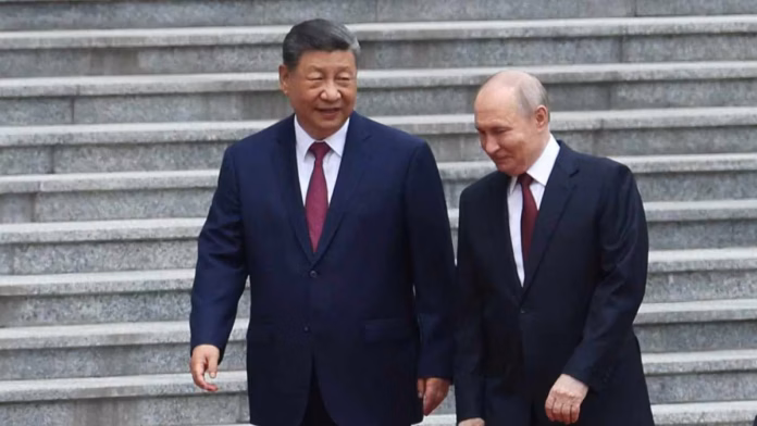 Chinese President Xi Jinping welcomes Russian President Putin Putin