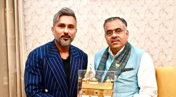 Yo Yo Honey Singh meets BJP’s Tarun Chugh, discusses ways to curb Punjab’s drug problems Honey Singh