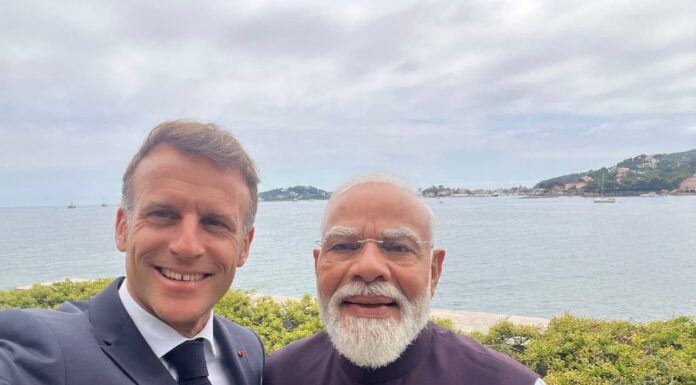 Picture perfect in Nice: Macron’s one-word captioned selfie with PM Modi goes viral Macron