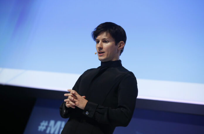 Founder and CEO of Telegram Pavel Durov delivers a keynote speech during the Mobile World Congress in Barcelona Telegram