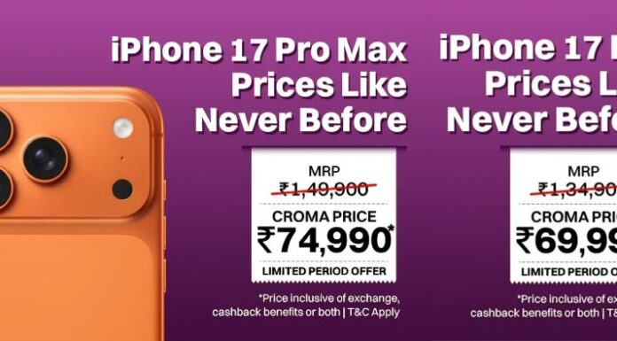 Best iPhone Deals: iPhone 17 Pro Drops to Rs. 69,990, Pro Max to Rs. 74,990; iPhone 18 Pre-Bookings Begin at Croma iPhone