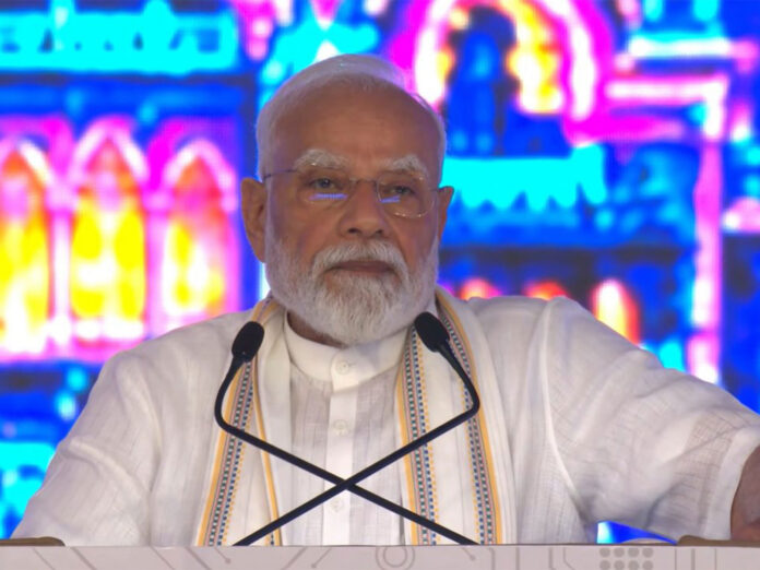 PM Modi unveils development projects in Vadodara Viskit Bharat