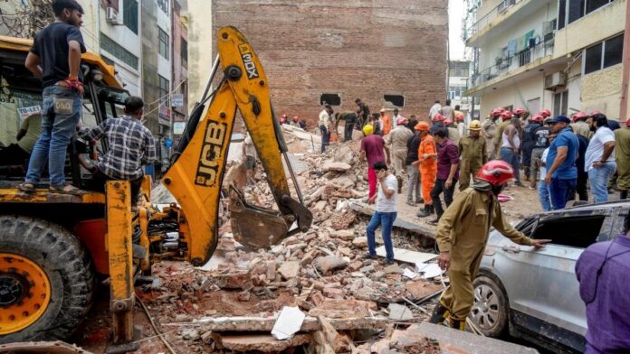 Satya Niketan building collapse Satya Niketan
